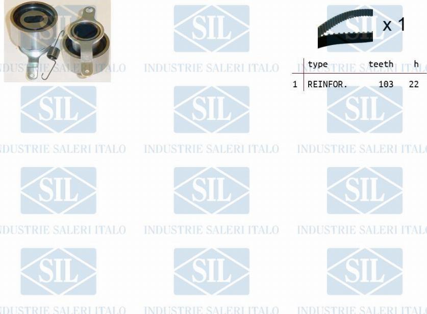 Saleri SIL TK1449 - Комплект зубчатого ремня ГРМ autospares.lv