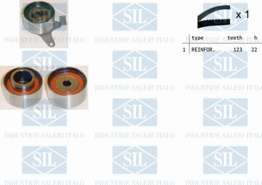 Saleri SIL TK1446 - Комплект зубчатого ремня ГРМ autospares.lv