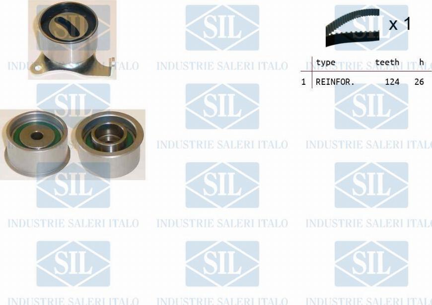 Saleri SIL TK1443 - Комплект зубчатого ремня ГРМ autospares.lv