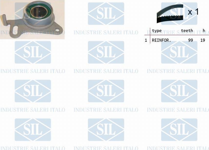 Saleri SIL TK1451 - Комплект зубчатого ремня ГРМ autospares.lv