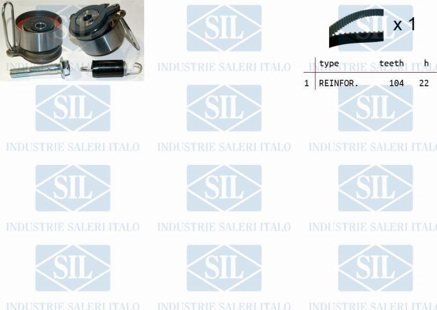 Saleri SIL TK1409 - Комплект зубчатого ремня ГРМ autospares.lv