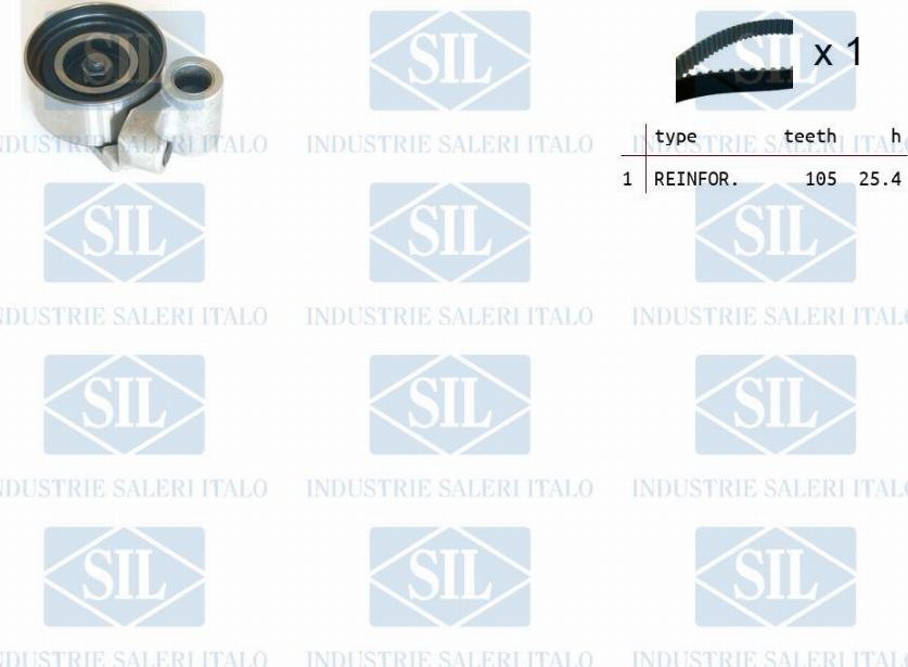 Saleri SIL TK1408 - Комплект зубчатого ремня ГРМ autospares.lv