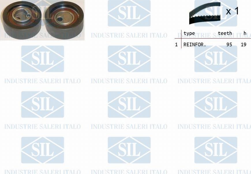 Saleri SIL TK1403 - Комплект зубчатого ремня ГРМ autospares.lv