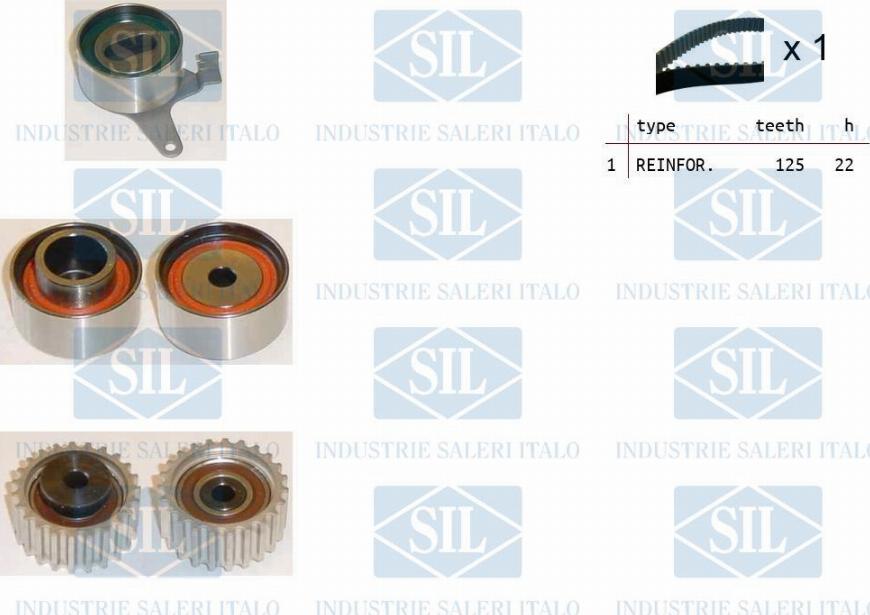 Saleri SIL TK1407 - Комплект зубчатого ремня ГРМ autospares.lv