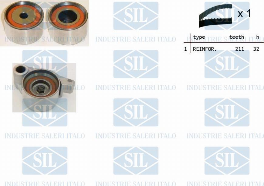 Saleri SIL TK1418 - Комплект зубчатого ремня ГРМ autospares.lv