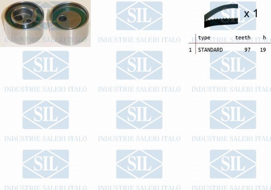 Saleri SIL TK1413 - Комплект зубчатого ремня ГРМ autospares.lv