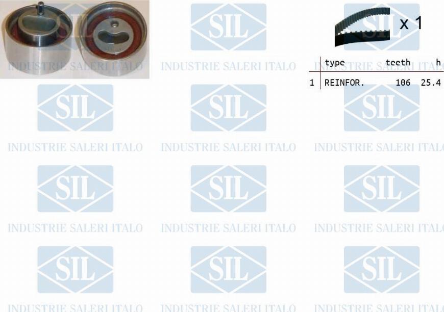 Saleri SIL TK1488 - Комплект зубчатого ремня ГРМ autospares.lv