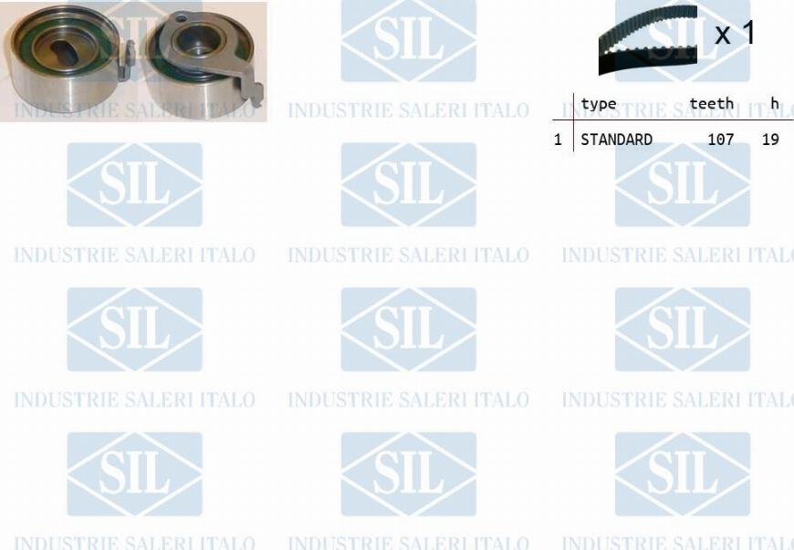 Saleri SIL TK1482 - Комплект зубчатого ремня ГРМ autospares.lv