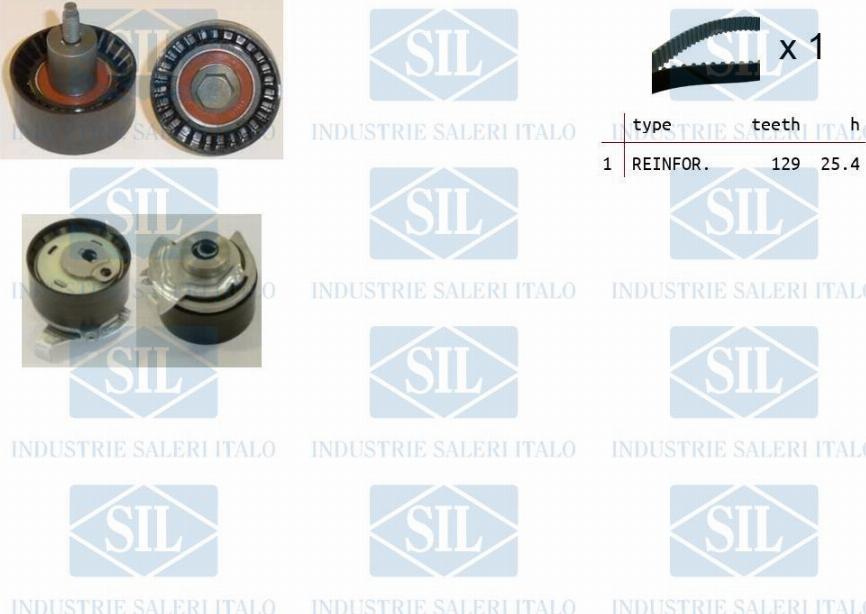 Saleri SIL TK1420 - Комплект зубчатого ремня ГРМ autospares.lv