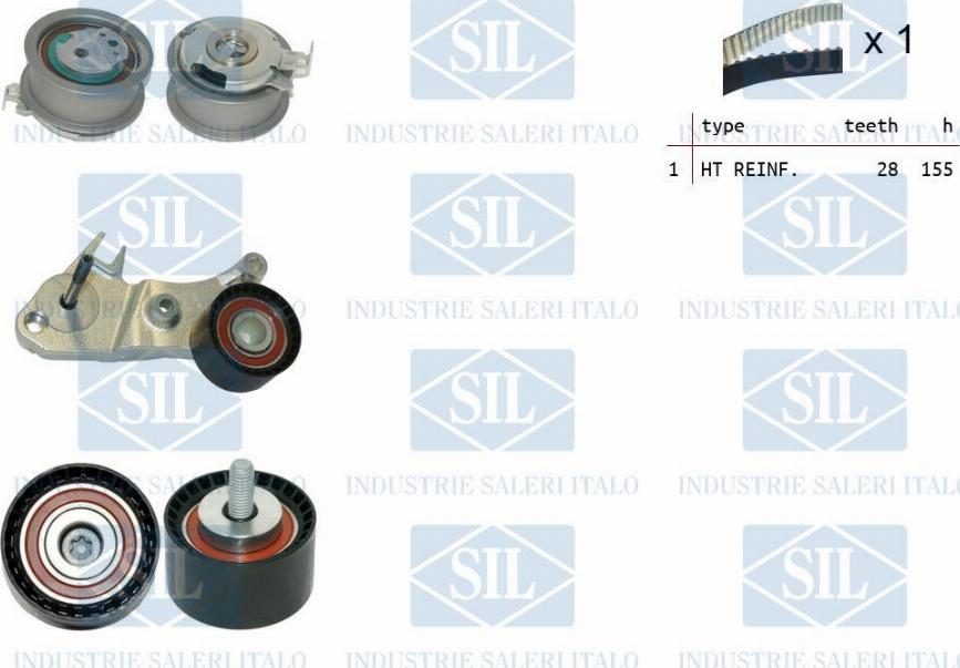 Saleri SIL TK1502 - Комплект зубчатого ремня ГРМ autospares.lv