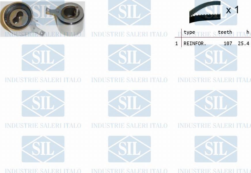 Saleri SIL TK1099 - Комплект зубчатого ремня ГРМ autospares.lv