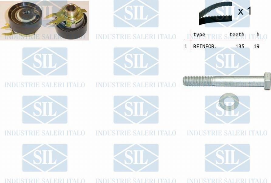 Saleri SIL TK1097 - Комплект зубчатого ремня ГРМ autospares.lv