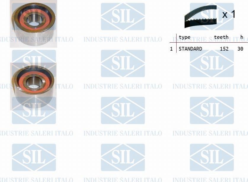 Saleri SIL TK1044 - Комплект зубчатого ремня ГРМ autospares.lv