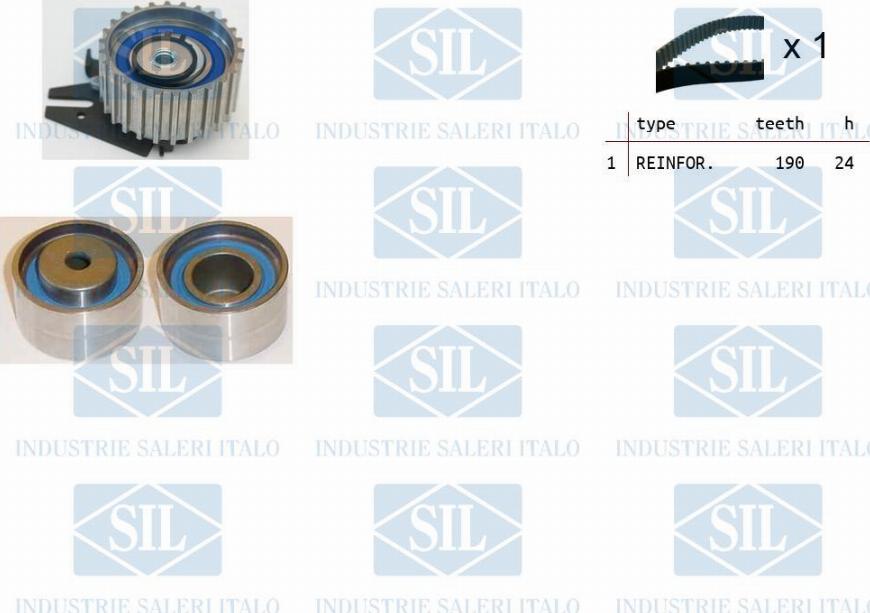 Saleri SIL TK1045 - Комплект зубчатого ремня ГРМ autospares.lv