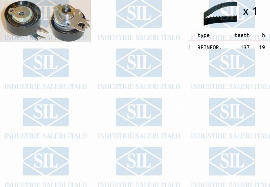 Saleri SIL TK1046 - Комплект зубчатого ремня ГРМ autospares.lv