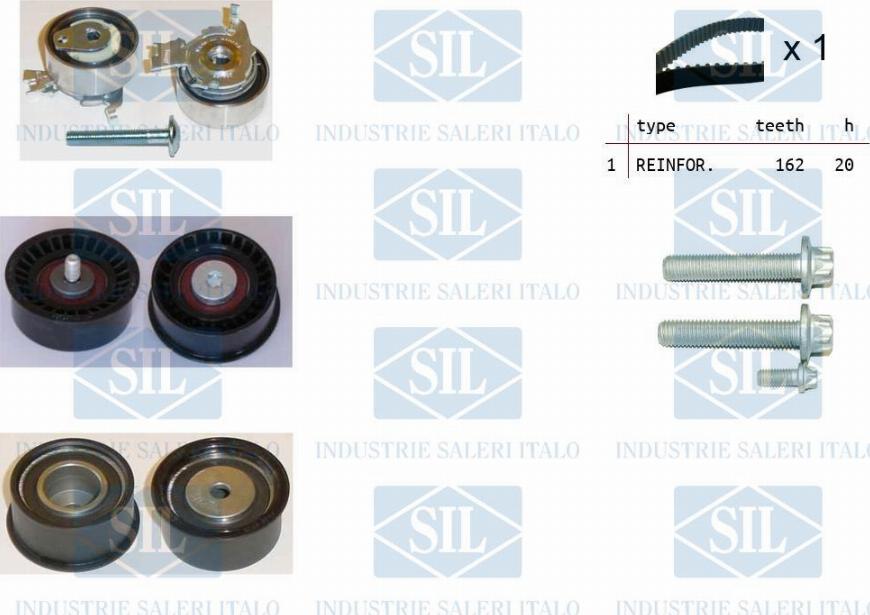 Saleri SIL TK1040 - Комплект зубчатого ремня ГРМ autospares.lv