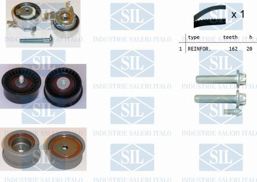 Saleri SIL TK1041 - Комплект зубчатого ремня ГРМ autospares.lv