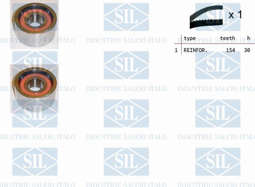 Saleri SIL TK1043 - Комплект зубчатого ремня ГРМ autospares.lv