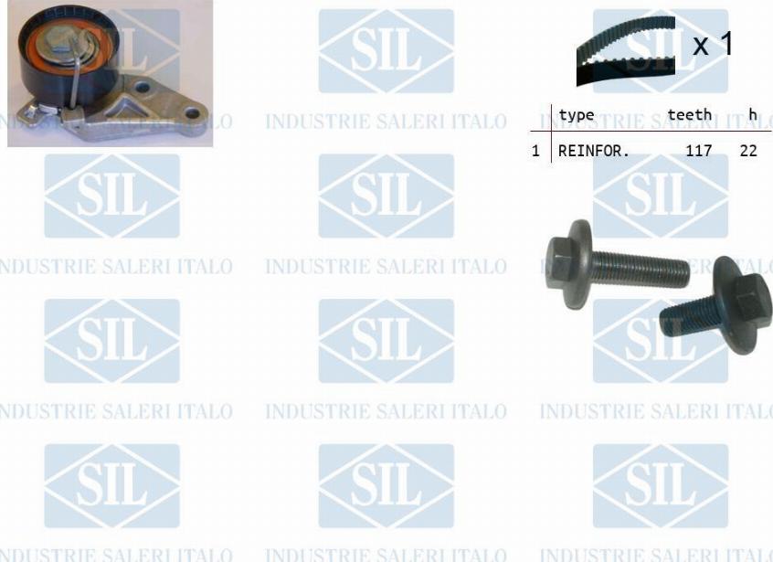 Saleri SIL TK1047 - Комплект зубчатого ремня ГРМ autospares.lv