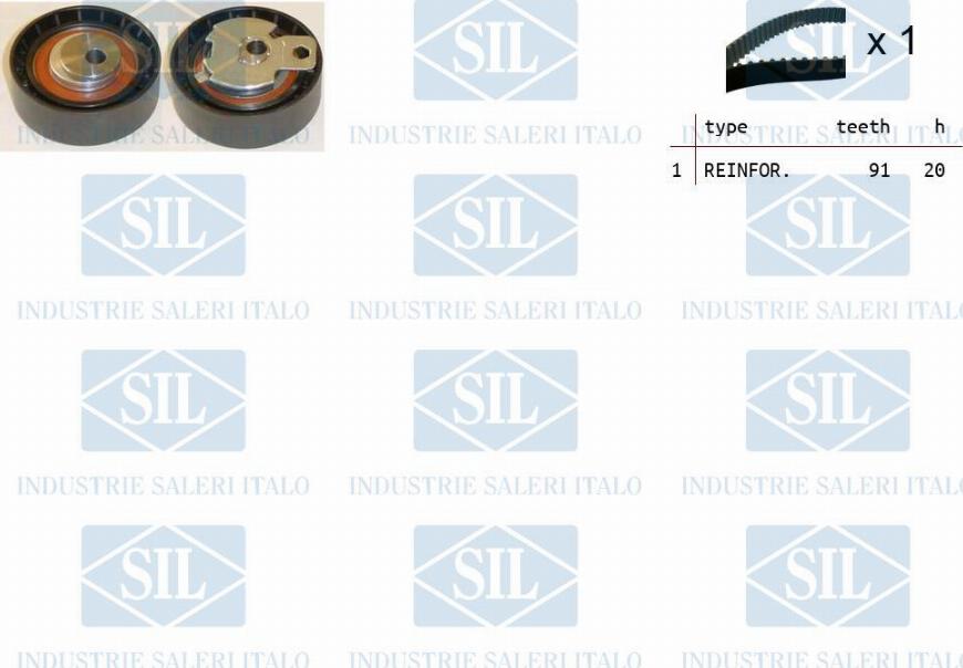 Saleri SIL TK1054 - Комплект зубчатого ремня ГРМ autospares.lv