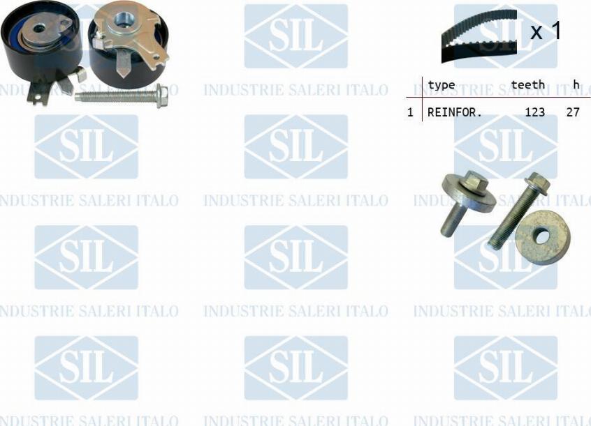 Saleri SIL TK1055 - Комплект зубчатого ремня ГРМ autospares.lv