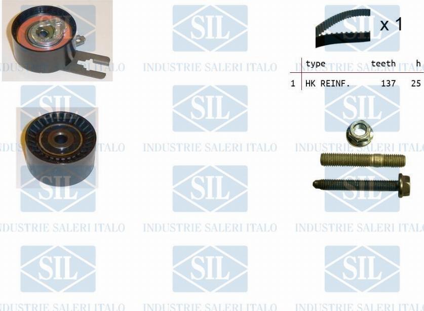 Saleri SIL TK1058 - Комплект зубчатого ремня ГРМ autospares.lv