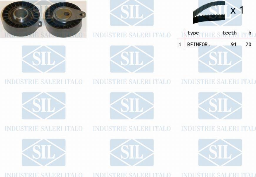 Saleri SIL TK1053 - Комплект зубчатого ремня ГРМ autospares.lv