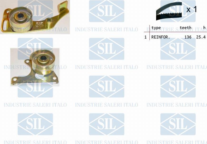 Saleri SIL TK1066 - Комплект зубчатого ремня ГРМ autospares.lv