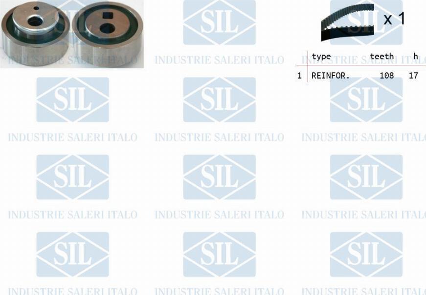 Saleri SIL TK1004 - Комплект зубчатого ремня ГРМ autospares.lv