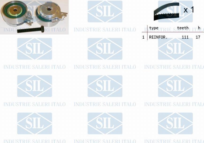 Saleri SIL TK1005 - Комплект зубчатого ремня ГРМ autospares.lv