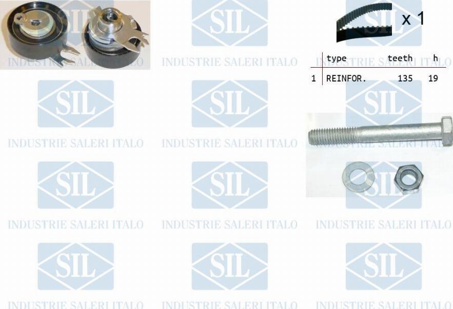 Saleri SIL TK1007 - Комплект зубчатого ремня ГРМ autospares.lv
