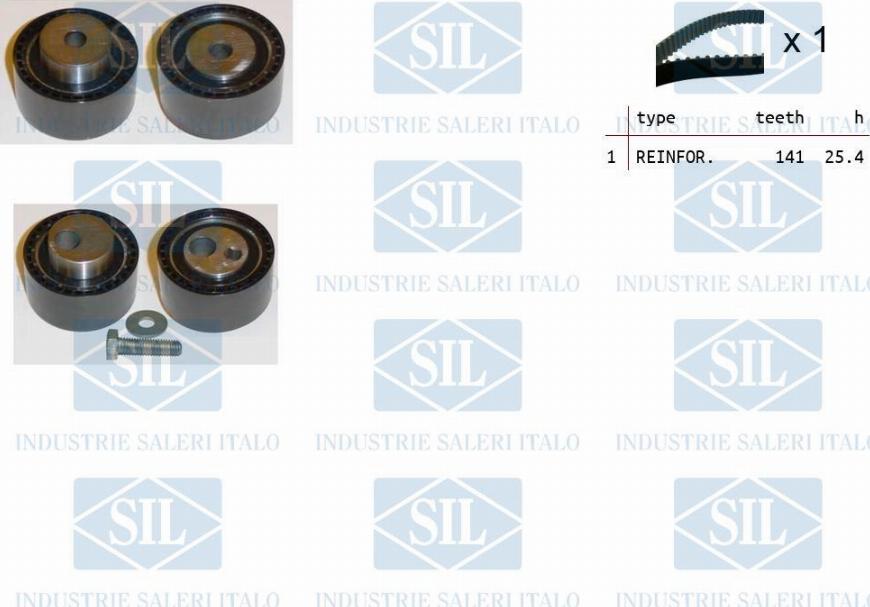 Saleri SIL TK1019 - Комплект зубчатого ремня ГРМ autospares.lv