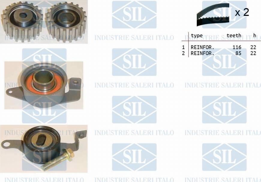 Saleri SIL TK1011 - Комплект зубчатого ремня ГРМ autospares.lv