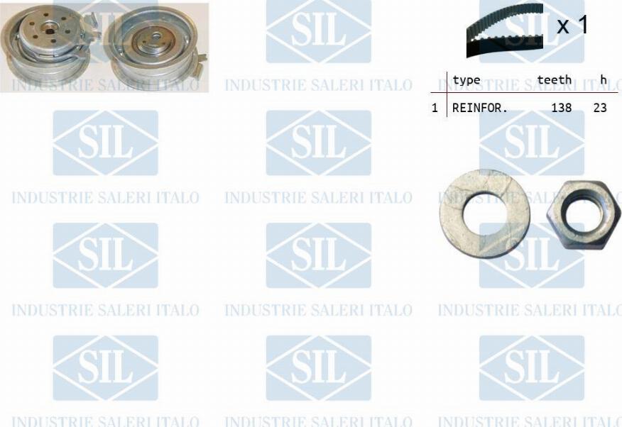 Saleri SIL TK1013 - Комплект зубчатого ремня ГРМ autospares.lv