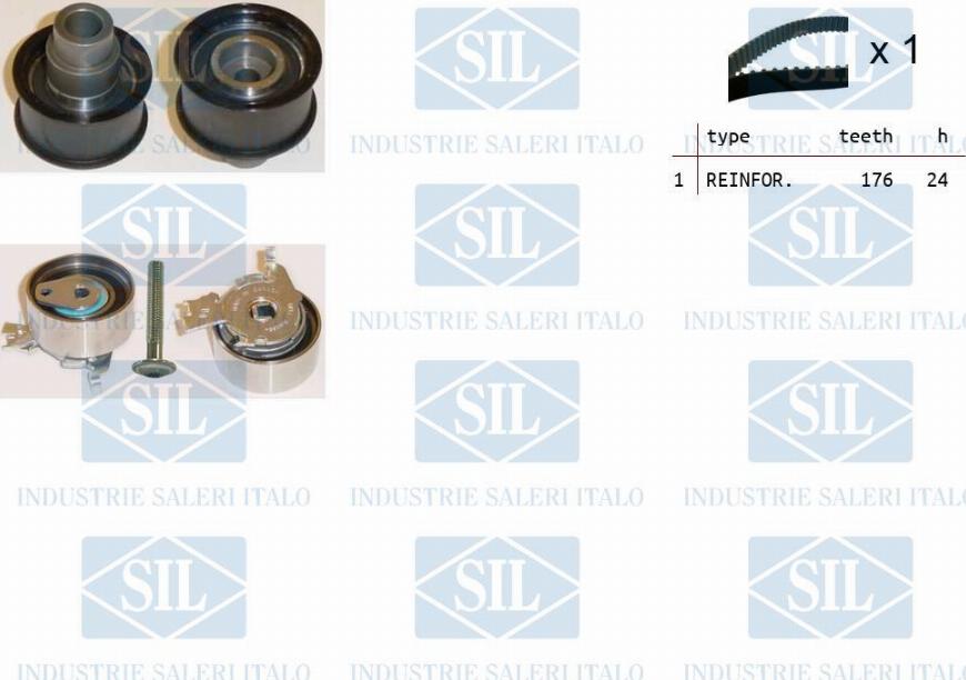 Saleri SIL TK1089 - Комплект зубчатого ремня ГРМ autospares.lv