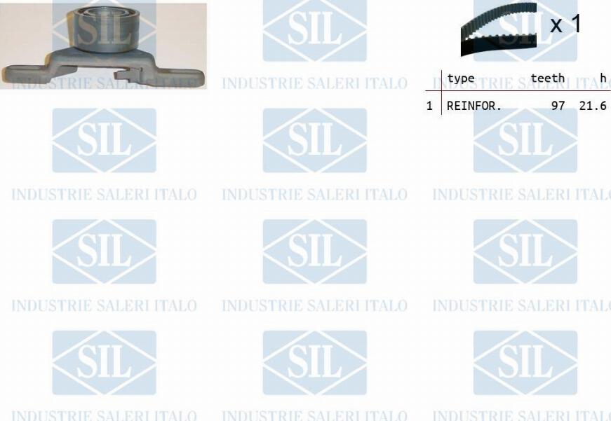 Saleri SIL TK1086 - Комплект зубчатого ремня ГРМ autospares.lv