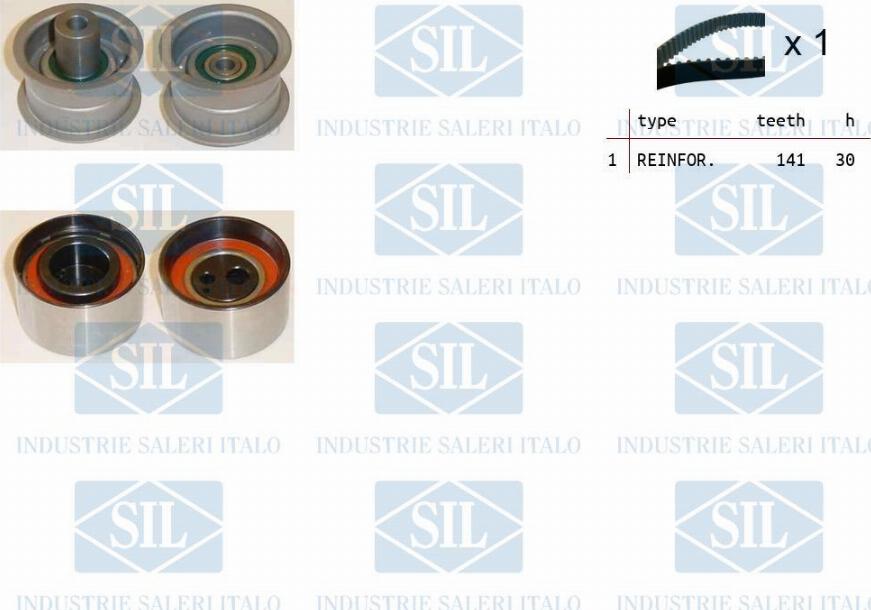 Saleri SIL TK1087 - Комплект зубчатого ремня ГРМ autospares.lv