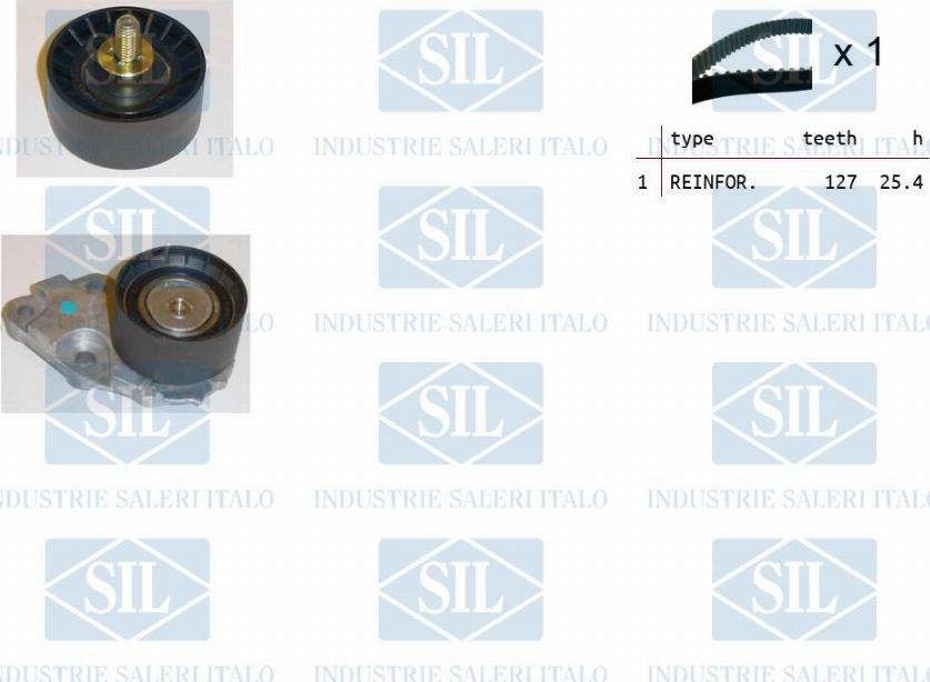 Saleri SIL TK1035 - Комплект зубчатого ремня ГРМ autospares.lv