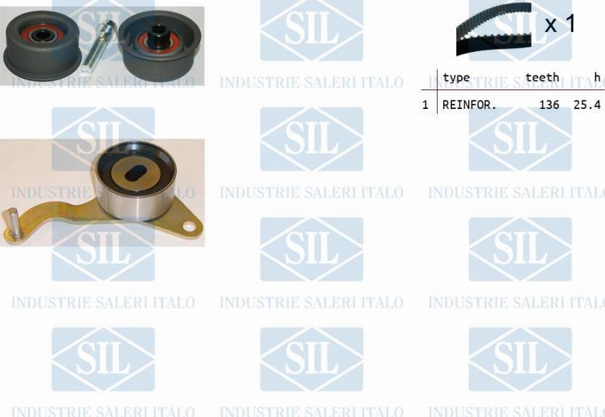 Saleri SIL TK1036 - Комплект зубчатого ремня ГРМ autospares.lv