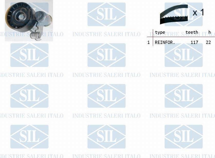 Saleri SIL TK1029 - Комплект зубчатого ремня ГРМ autospares.lv