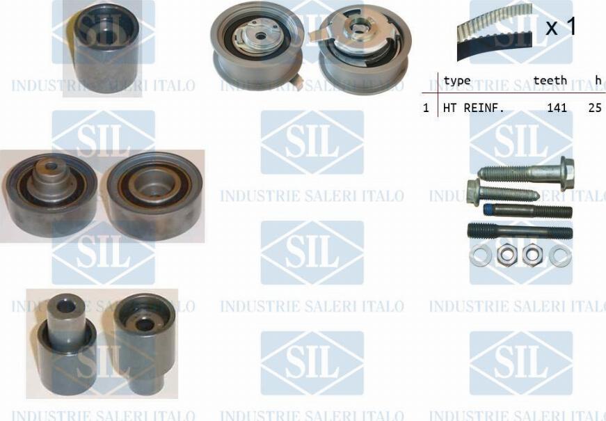 Saleri SIL TK1025 - Комплект зубчатого ремня ГРМ autospares.lv