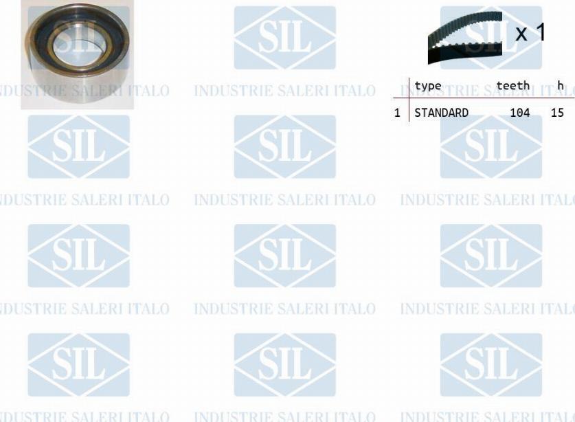 Saleri SIL TK1026 - Комплект зубчатого ремня ГРМ autospares.lv