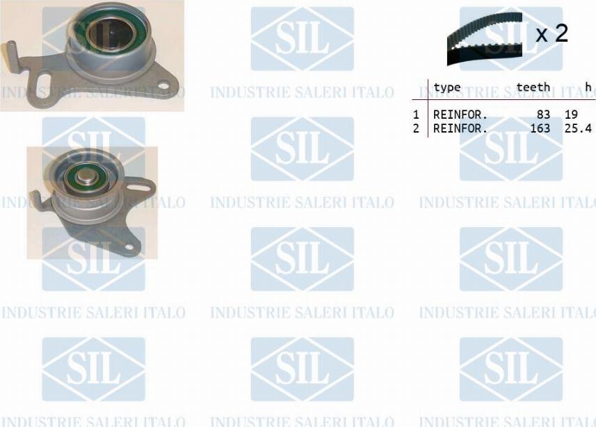 Saleri SIL TK1028 - Комплект зубчатого ремня ГРМ autospares.lv