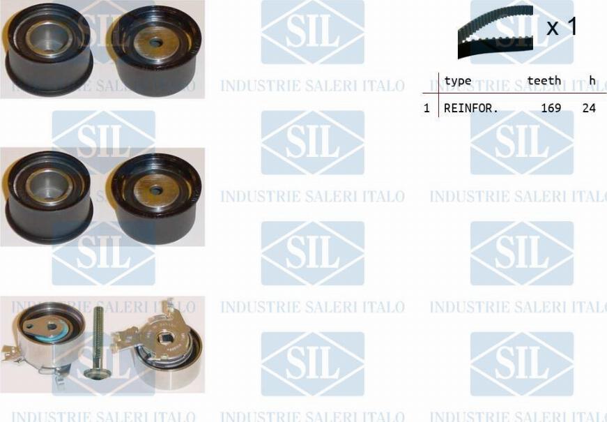 Saleri SIL TK1022 - Комплект зубчатого ремня ГРМ autospares.lv