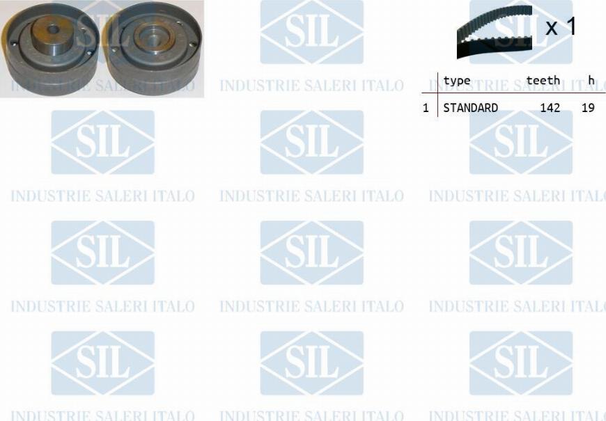Saleri SIL TK1199 - Комплект зубчатого ремня ГРМ autospares.lv