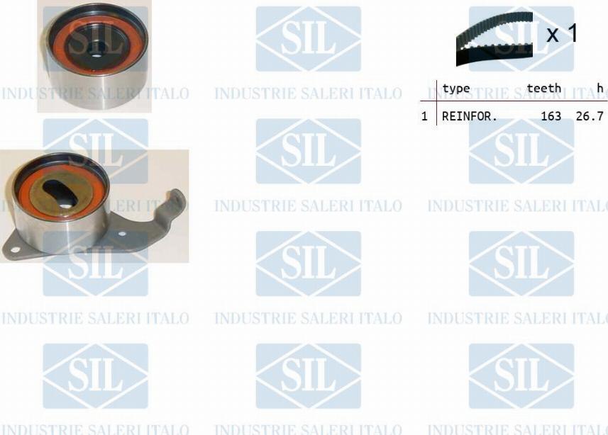 Saleri SIL TK1190 - Комплект зубчатого ремня ГРМ autospares.lv