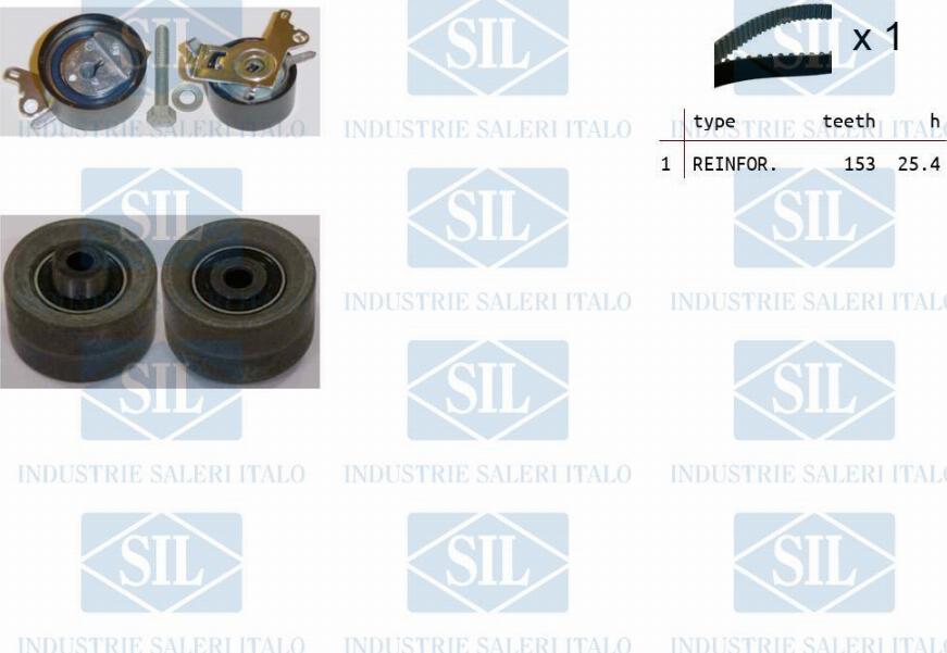 Saleri SIL TK1145 - Комплект зубчатого ремня ГРМ autospares.lv