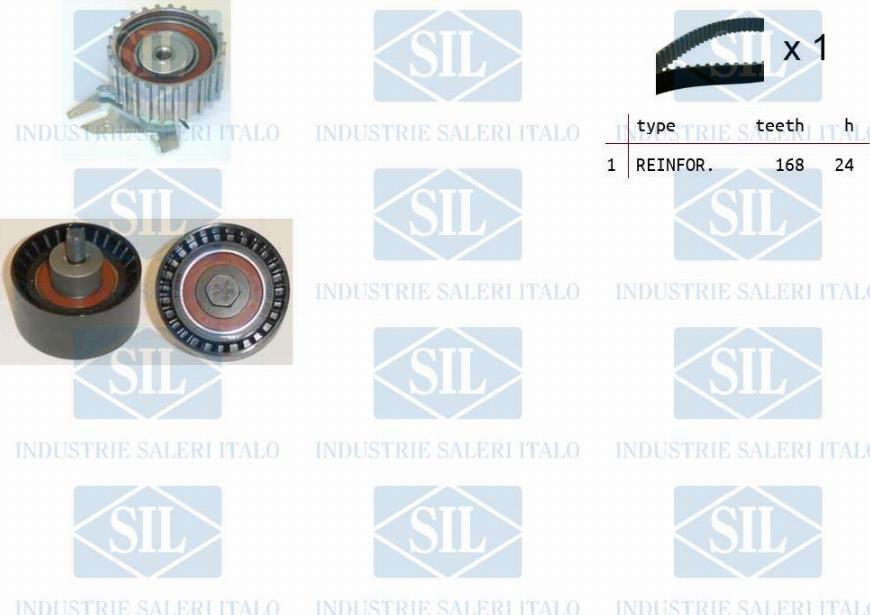 Saleri SIL TK1141 - Комплект зубчатого ремня ГРМ autospares.lv