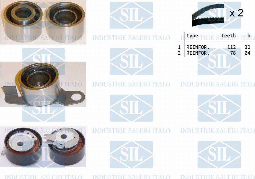 Saleri SIL TK1152 - Комплект зубчатого ремня ГРМ autospares.lv