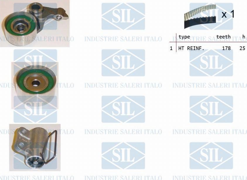 Saleri SIL TK1157 - Комплект зубчатого ремня ГРМ autospares.lv